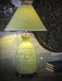 Lampa de podea din lemn  Veioza Thai din teracota - T16-P31