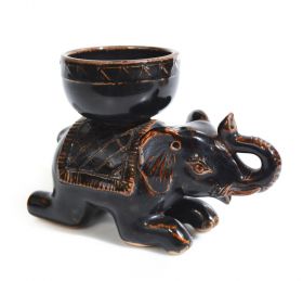 Suport Lumanare din ceramica pictata - Floare Suport Lumanare Elefant - T16-M311SE-1