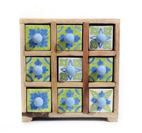 Dulapioare, Cutii, Cosuri, Boluri Painted cabinet with 9 ceramic drawers - GPT18-GE864-3