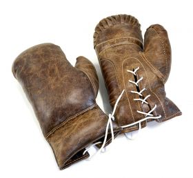 Glob metal Argintiu - DIS-9221 Decorative gloves box, vintage leather 