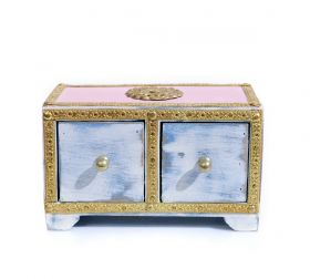 Dulapior din lemn pictat, 3 sertare - GPT18-GE854-2 Painted wooden cabinet with 2 drawers - GPT18-GE853-3