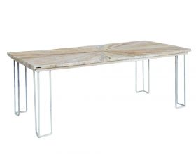 Masuta  TASYA-A din lemn de tec si metal  Wood and metal Table