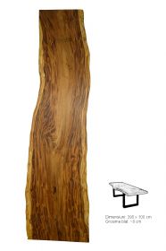 Masa Industriala - O, finisaj honey Masa dining - Blat din lemn masiv 395 cm