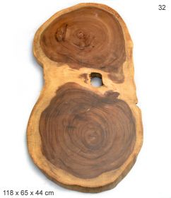 Masuta  TASYA-A din lemn de tec si metal  Masa de cafea din lemn masiv no.32