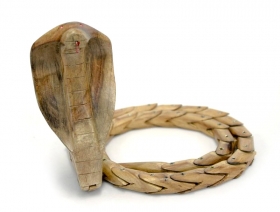 Manusi box - decorative din piele vintage Cobra wood