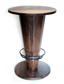 Scaun de bar TIDAR din lemn si piele  Masa bar din lemn masiv 